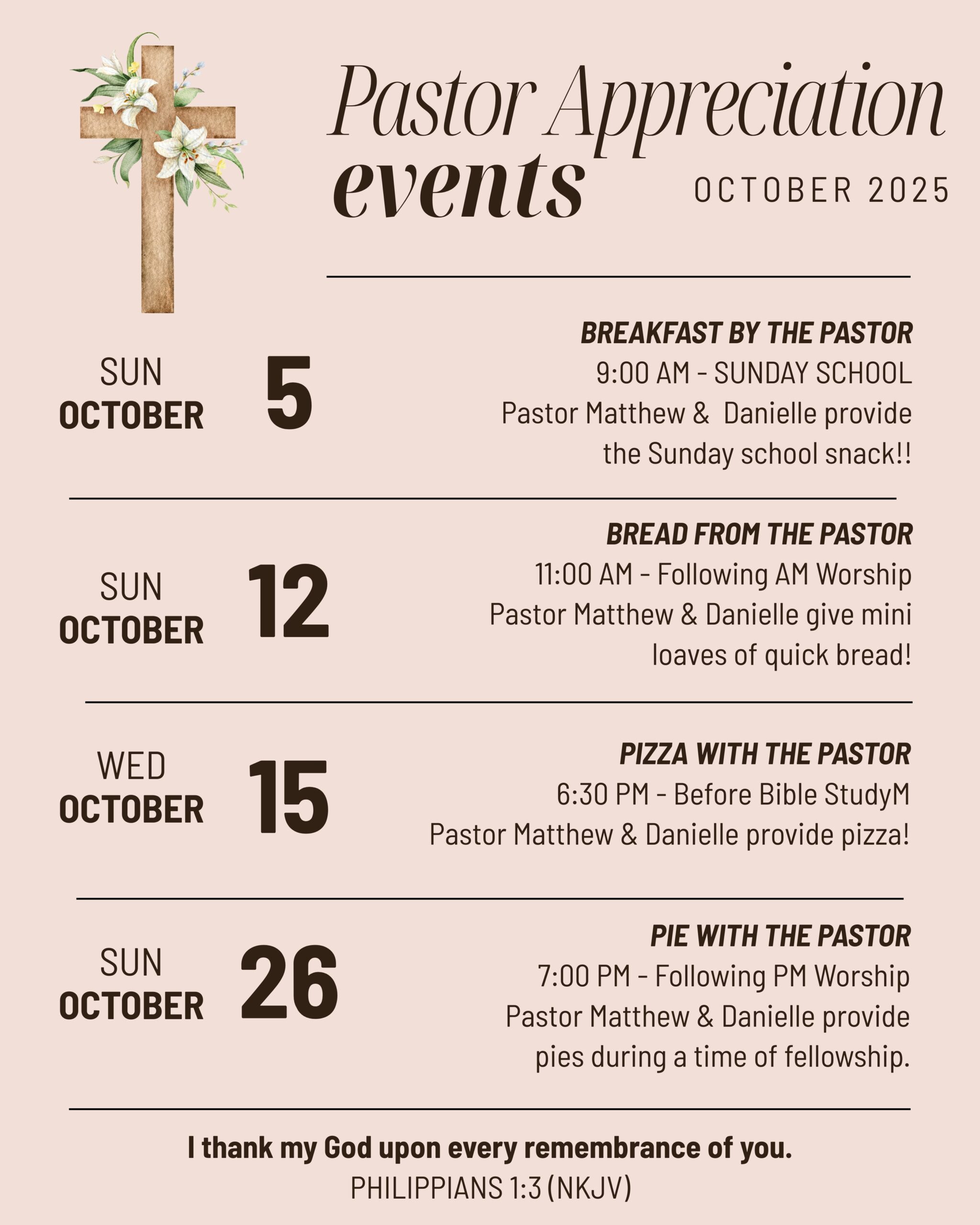 PASTOR APPRECIATION MONTH