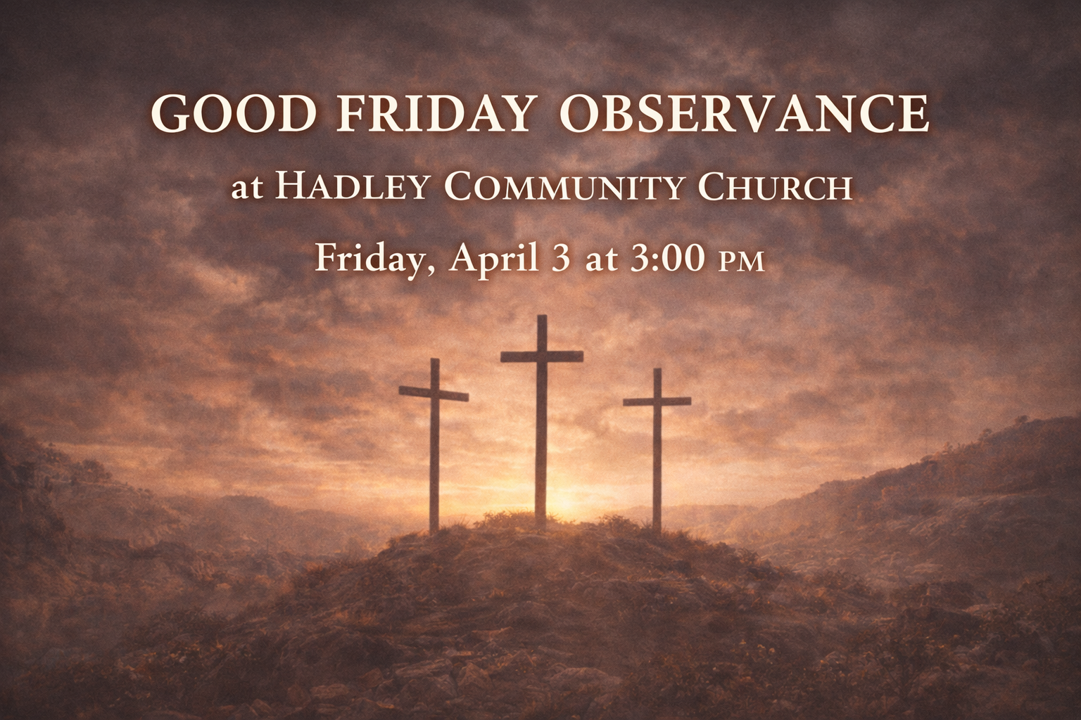 FRIDAY - April 3 - 3 PM