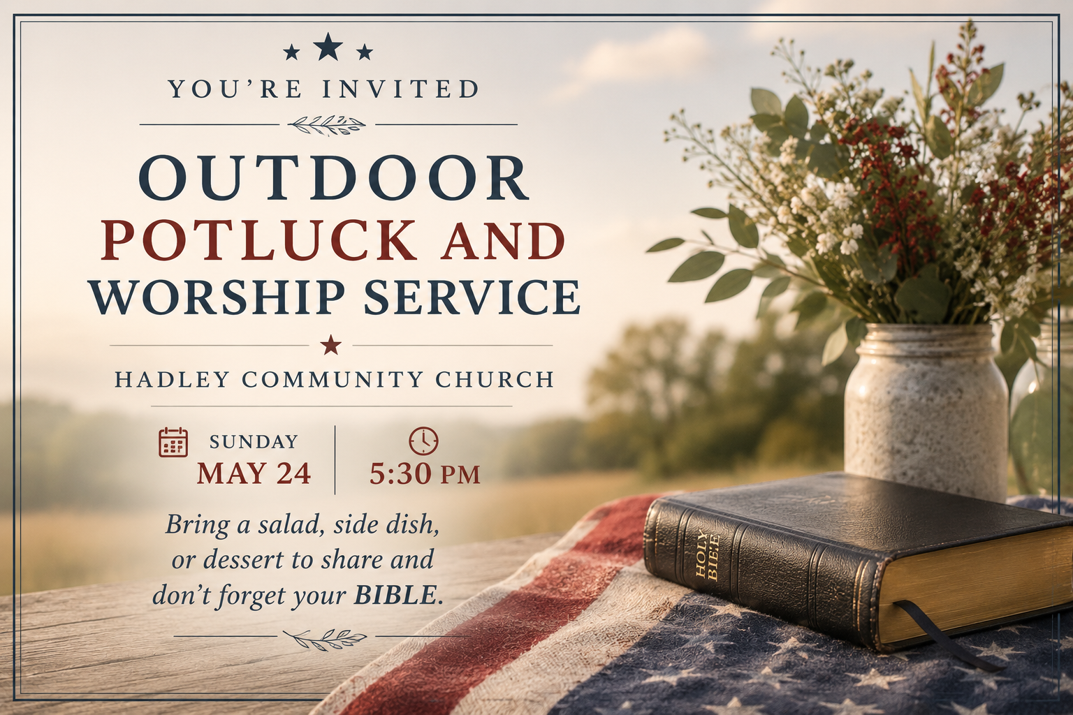 MEMORIAL WEEKEND POTLUCK